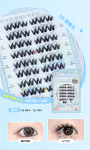 つけまつげ のリ不要 ２秒マツエク 落ちにくい 5Dつけまつげ 60束入 ブラック 可愛い 5Dつけまつげ 立体感 自然派 人気 束感 部分 初心者 接着剤不要で簡単装着 長持ち 長時間キープ 耐久性が高い アイメーク 自然な束感 粘着力強い 繰り返し利用