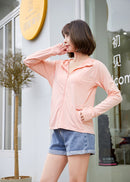 LILIANDILANUVカット接触冷感カーディガン ピンク　pink　長袖 薄手 軽量 涼感　冷房対策 日焼け防止 長袖 おしゃれ