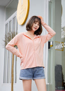 LILIANDILANUVカット接触冷感カーディガン ピンク　pink　長袖 薄手 軽量 涼感　冷房対策 日焼け防止 長袖 おしゃれ