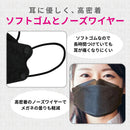 BRILLIANT MAKE UP MASK3色アソート 個包装30枚入（ブラック）不織布マスク 使い捨て高密度3層 フィルター