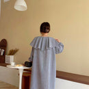 LILIANDILAN ラッフルネックワンピース　チェック 008#