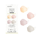 NISHIKINブリリアントメイクアップマスク01 4色×7枚 28枚入 不織布 立体型 小顔 口紅 ピンク 血色 カラー 曇り メガネ 個包装 3D立体型 3D 可愛い PFE BFE VFE 花粉 カットフィルター採用