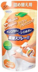 マイティドライニング スプレータイプ 詰め替え用 230ml オレンジオイル 天然系 自然派 黄ばみ スプレー シミ 洗剤 洗濯 洗濯洗剤 エリ ソデ シミ 袖 襟 しみ しみ抜き シミ抜き ガンコな汚れ 簡単 手軽 洗うだけ 洗濯機 UEKI ウエキ