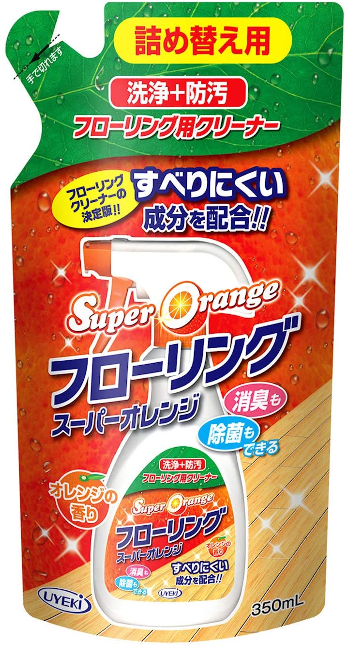 スーパーオレンジ フローリング 詰め替え用 350ml オレンジオイル 掃除 消臭 除菌 防汚 天然成分 スプレー UEKI ウエキ
