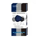 【3個セット】NISHIKIN　FIRSTIMPRESSION　MASKプリーツ型00 個包装（175*95）3色×9枚　27枚入×3セット　ネイビー・グレー・ブラック