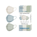 FIRSTIMPRESSION MASK プリーツ型01 個包装27枚(3色×9枚)ミルキーグレー・ブルーグレー・ライトグリーン