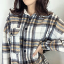 LILIANDILAN　シャツワンピース黄色　北欧風 格子柄 北欧テイストone size