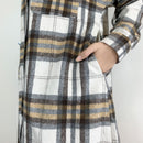 LILIANDILAN　シャツワンピース黄色　北欧風 格子柄 北欧テイストone size