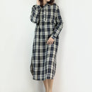 LILIANDILAN　シャツ風ワンピー　グリーン　7628＃one size