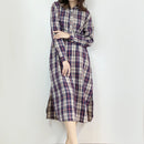 LILIANDILAN シャツ風ワンピー　パープル　7628＃one size