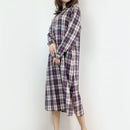 LILIANDILAN シャツ風ワンピー　パープル　7628＃one size