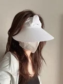 UVカット 帽子 ホワイト　ハット レディース 日よけ帽子 紫外線対策日焼け防止 熱中症予防  つば広 軽量 おしゃれ 可愛い 婦人用 ハット 旅行用 日よけ 日射し