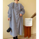 LILIANDILAN ラッフルネックワンピース　チェック 008#